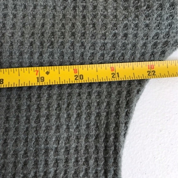 Altar'd State Dreamin' in Thermal Waffle Knit Front Tie Olive Green Size Medium - Picture 5 of 10